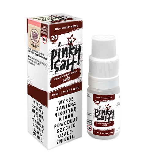 Liquid Pinky Vape Salt - 10ml Cola 20mg | E-LIQ Patryk Zych
