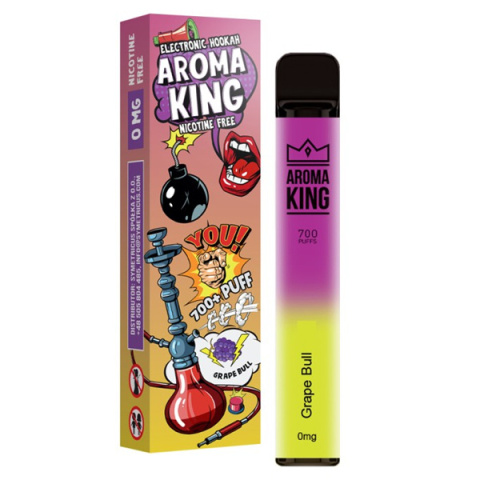 Aroma King Hookah 700+ 0mg - Grape Bull | E-LIQ