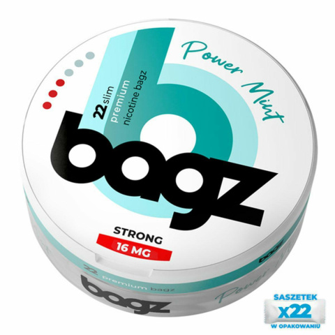 Woreczki nikotynowe BAGZ Power Mint STRONG 16 mg | E-LIQ