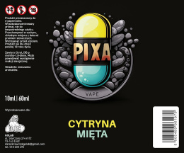 Longfill PIXA 10/60ml - Cytryna Mięta