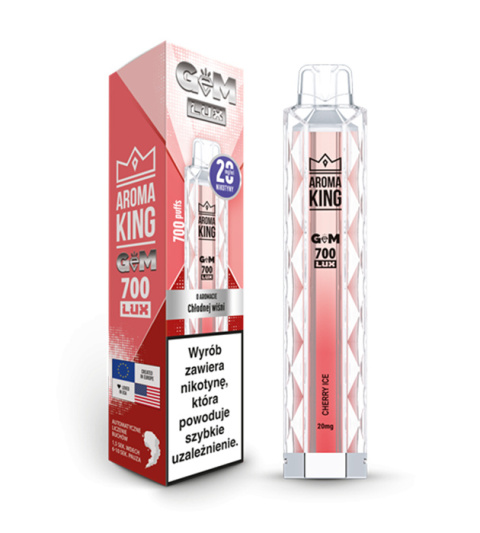 Aroma King GEM LUX 700 20mg - Cherry Ice | ELIQ Vape Shop