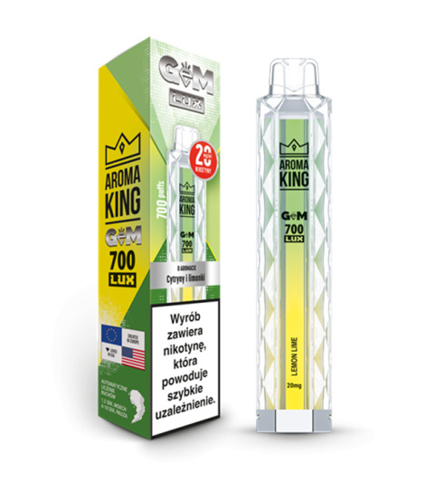Aroma King GEM LUX 700 20mg - Lemon Lime | ELIQ Vape Shop