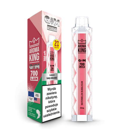 Aroma King GEM LUX 700 20mg - Watermelon Bubblegum | ELIQ Vape Shop