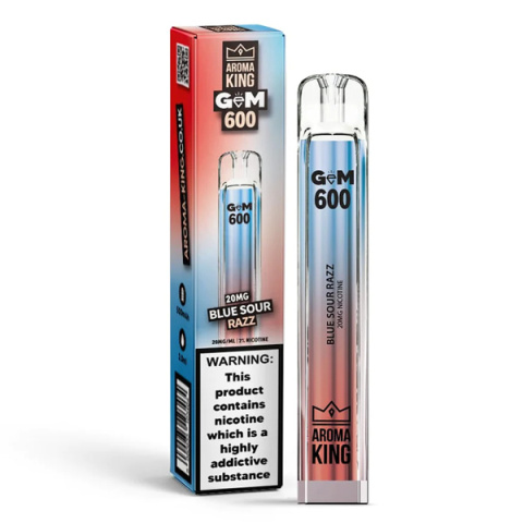 Aroma King Gem 700 puffs 0mg (bez nikotyny) - Blue Sour Razz | E-LIQ