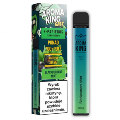 Aroma King Hookah 700+ 0mg - Blackcurrant Mint | E-LIQ