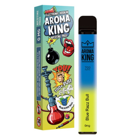 Aroma King Hookah 700+ 0mg - Blue Razz Bull | E-LIQ
