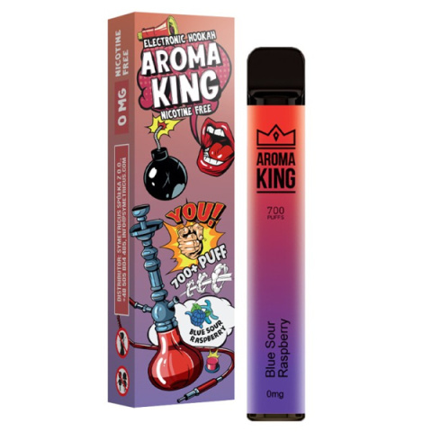 Aroma King Hookah 700+ 0mg- Blue sour Raspberry | E-LIQ