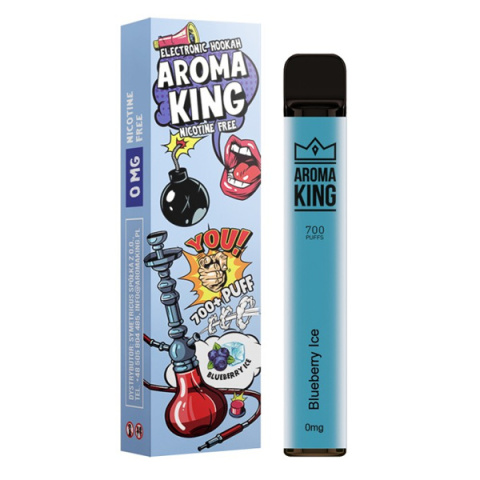 Aroma King Hookah 700+ 0mg - Blueberry Ice | E-LIQ