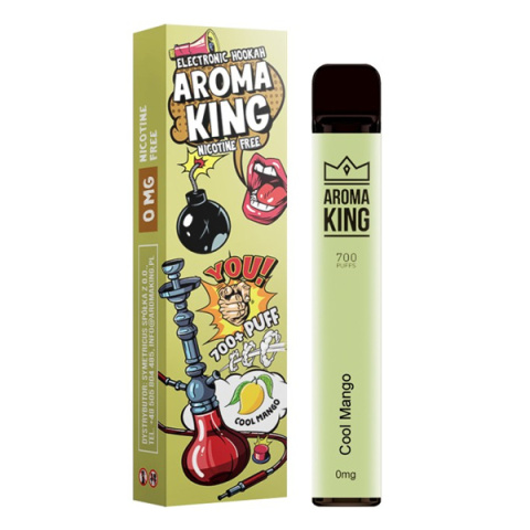 Aroma King Hookah 700+ 0mg - Cool Mango | E-LIQ