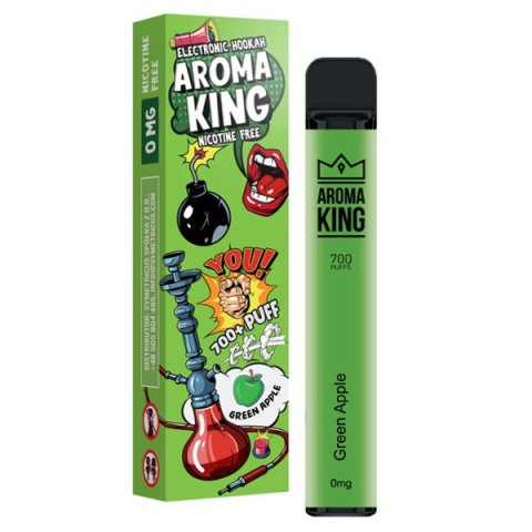 Aroma King Hookah 700+ 0mg - Green Apple | E-LIQ