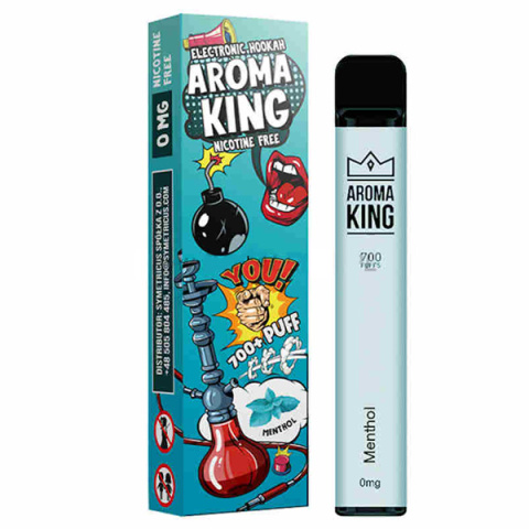 Aroma King Hookah 700+ 0mg - Menthol | E-LIQ