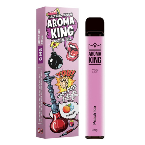 Aroma King Hookah 700+ 0mg - Peach Ice | E-LIQ
