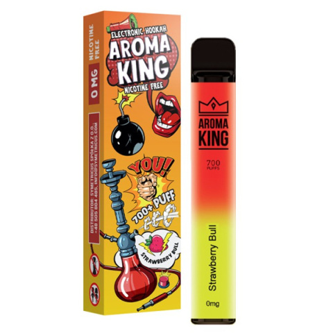 Aroma King Hookah 700+ 0mg - Strawberry Bull | E-LIQ