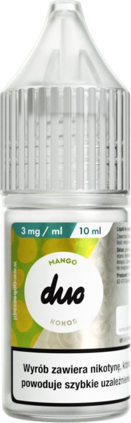 Duo Nicotine 10ml - Mango Kokos 3mg