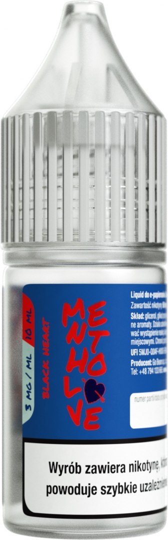 Liquid Mentholove Nicotine Black Heart - 3mg