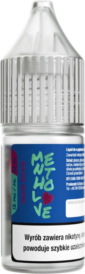 Liquid Mentholove Nicotine Grape Escape - 12mg