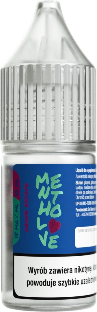 Liquid Mentholove Nicotine Grape Escape - 18mg