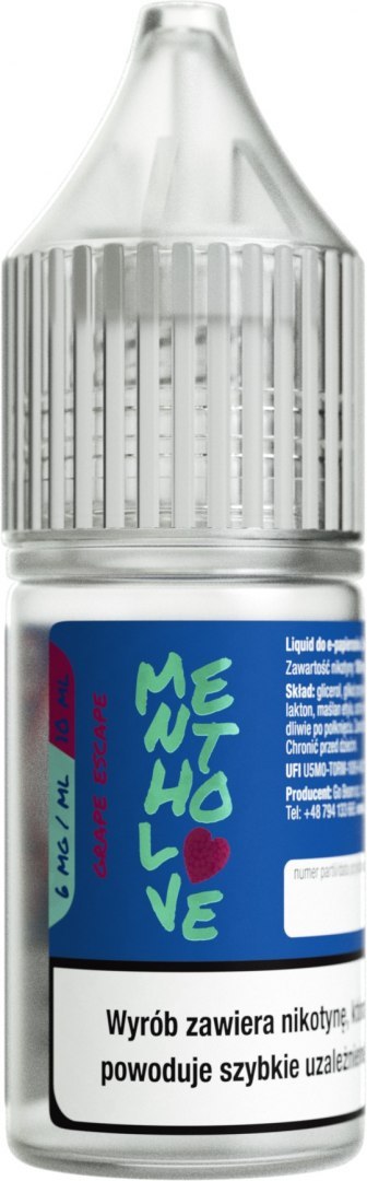 Liquid Mentholove Nicotine Grape Escape - 6mg