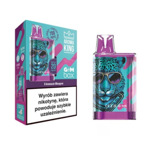 Aroma King GEM BOX - Grape Ice - 700 puffs 20mg | E-LIQ