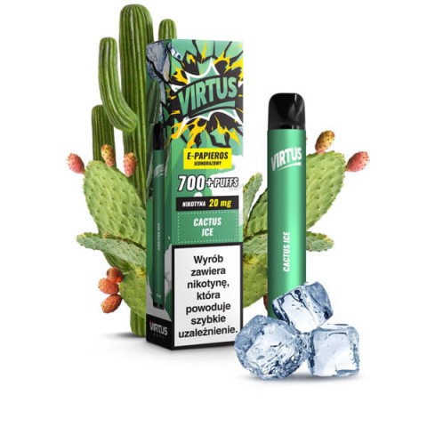 E-PAPIEROS Virtus 700+ Cactus Ice 20mg | E-LIQ