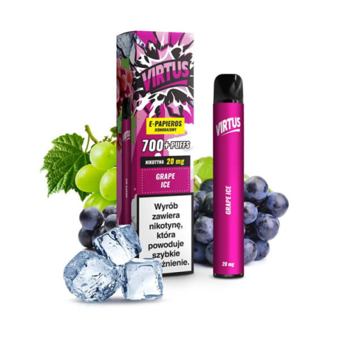 E-PAPIEROS Virtus 700+ Grape Ice 20mg | E-LIQ