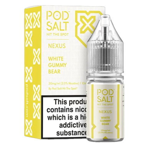 Liquid Pod Salt Nexus - White Gummy Bear - 10ml - 20mg | E-LIQ