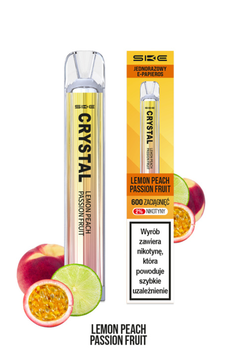 SKE Crystal - Lemon Peach Passion Fruit 600 puffs 20 mg | E-LIQ