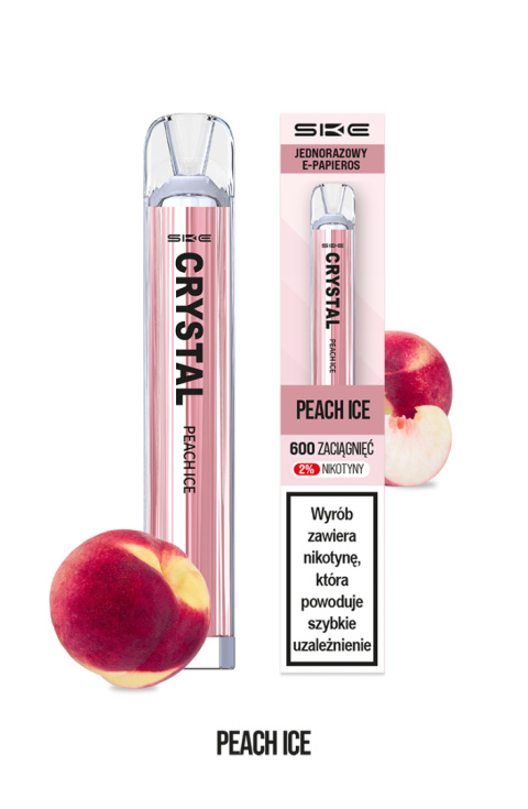 SKE Crystal - Peach Ice 600 puffs 20 mg | E-LIQ