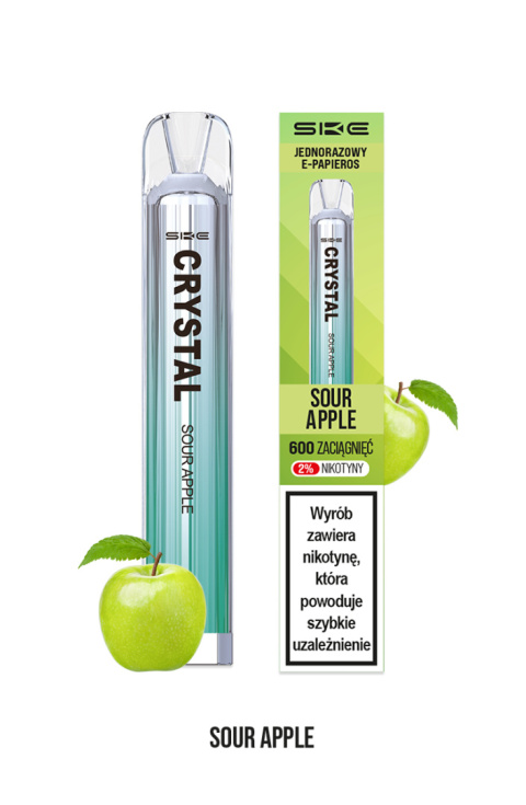 SKE Crystal - Sour Apple 600 puffs 20 mg | E-LIQ