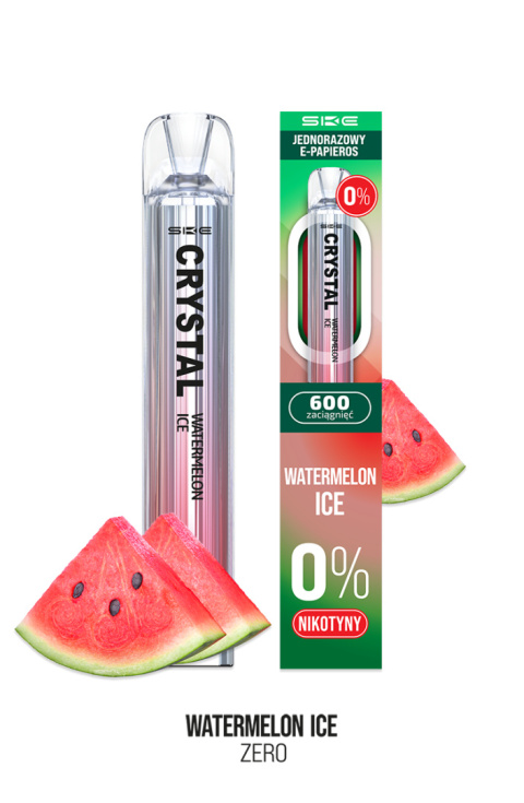 SKE Crystal - Watermelon Ice 600 puffs 0 mg | E-LIQ