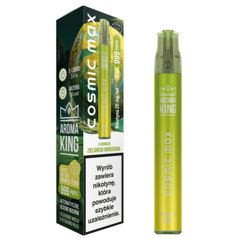 Aroma King Cosmic Max - Green Grape - 999+ puffs 20mg | E-LIQ