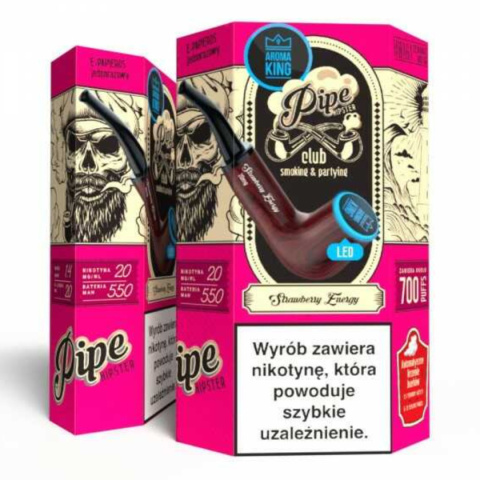 Aroma King Pipe Ray 700+ 20mg Salt - Strawberry Energy | E-LIQ