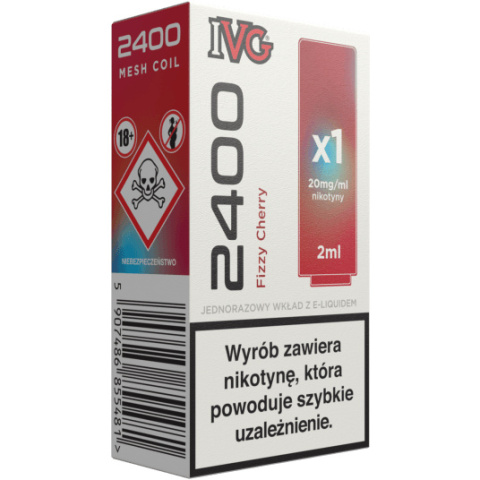 IVG 2400 Pod Fizzy Cherry 20mg 2ml | E-LIQ