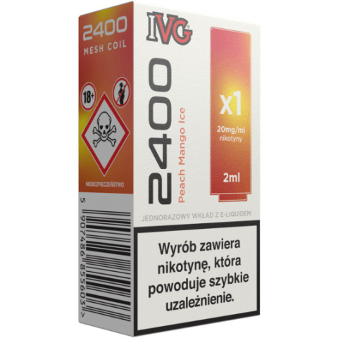 IVG 2400 Pod Peach Mango Ice 20mg 2ml | E-LIQ