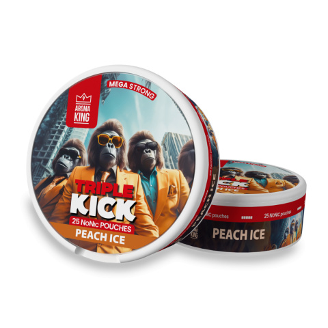 Woreczki Nikotynowe Aroma King Triple Kick - Peach Ice 20mg NoNic | E-liq