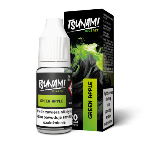 Liquid Tsunami NicSalt - 10ml Green Apple 20mg | E-LIQ