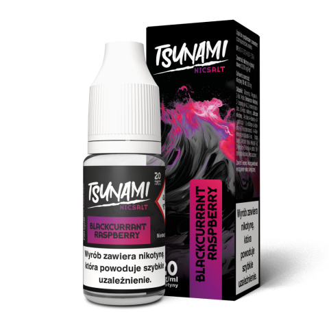 Liquid Tsunami NicSalt - 10ml Blackcurrant Raspberry 20mg | E-LIQ