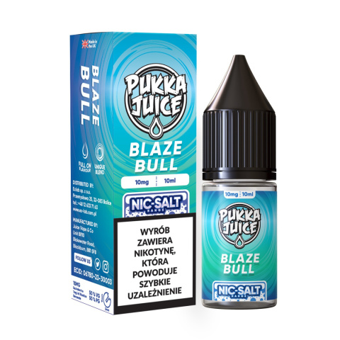 Liquid Pukka Juice 10ml - Blaze Bull 20mg salt | E-LIQ