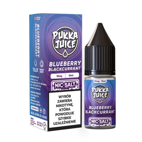 Liquid Pukka Juice 10ml - Blueberry Blackcurrant 10mg salt | E-LIQ