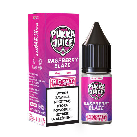 Liquid Pukka Juice 10ml - Raspberry Blaze 20mg salt | E-LIQ