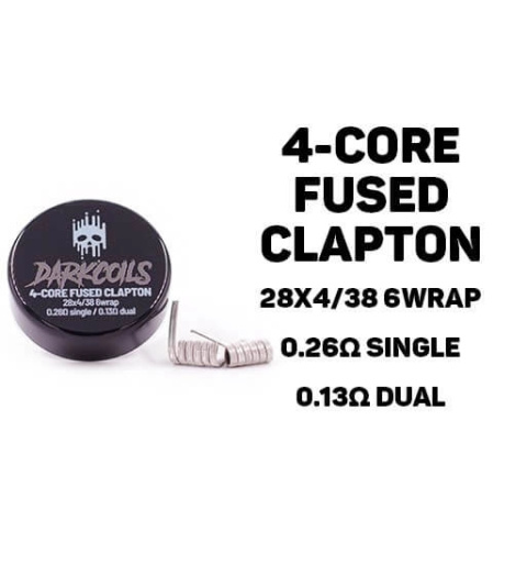 Grzałka DARK COILS - 4-CORE FUSED CLAPTON 0,13 ohm (2szt)