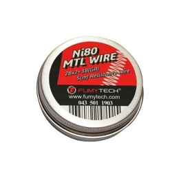 Drut Bobine Fused Clapton Ni80 MTL (28x2Ga + 38Ga 5m) - Fumytech