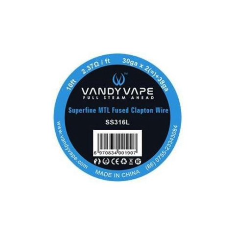 Drut - Vandy Vape - Vandy Vape - Superfine MTL Wire 10ft 2,37ohm 30ga*2ga+38ga (3m) | E-LIQ