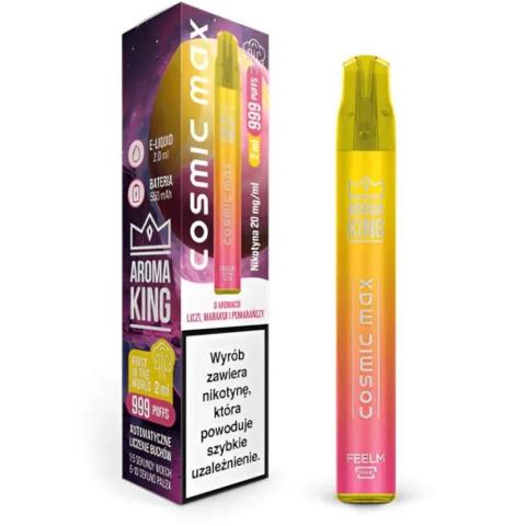 Aroma King Cosmic Max - Lychee Passionfruit Orange - 999+ puffs 20mg