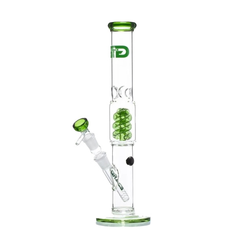 BONGO GRACE GLASS GREEN SPIRAL 38 CM / 5 MM | E-LIQ