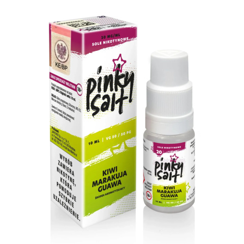 Liquid Pinky Vape Salt - 10ml Kiwi Marakuja Guawa 20mg | E-LIQ