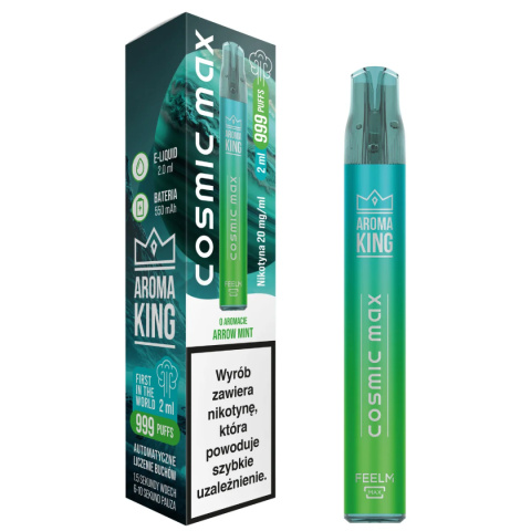 Aroma King Cosmic Max - Arrow Mint - 999+ puffs 20mg | E-LIQ