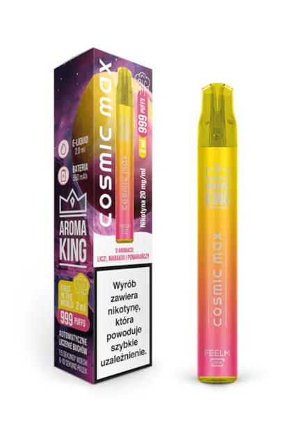 Aroma King Cosmic Max - Lychee Passion Fruit Orange - 999+ puffs 20mg | E-LIQ