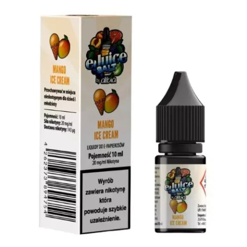 Liquid EJUICE Salt 20mg 10ml - Mango Ice Cream | E-LIQ