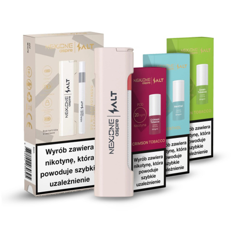 Zestaw NEXI ONE SALT Off White + Wkłady Menthol, Crimson i Green